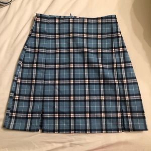 Brandy Melville Woman’s Blue Plaid Cara Skirt